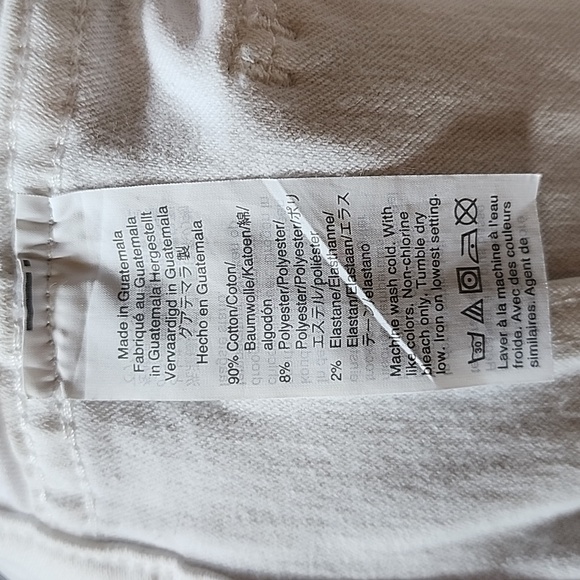 EUC Madewell: 10" High-Rise Skinny Crop Button-Fly Jeans, Pure White, Size 26 - Picture 10 of 12